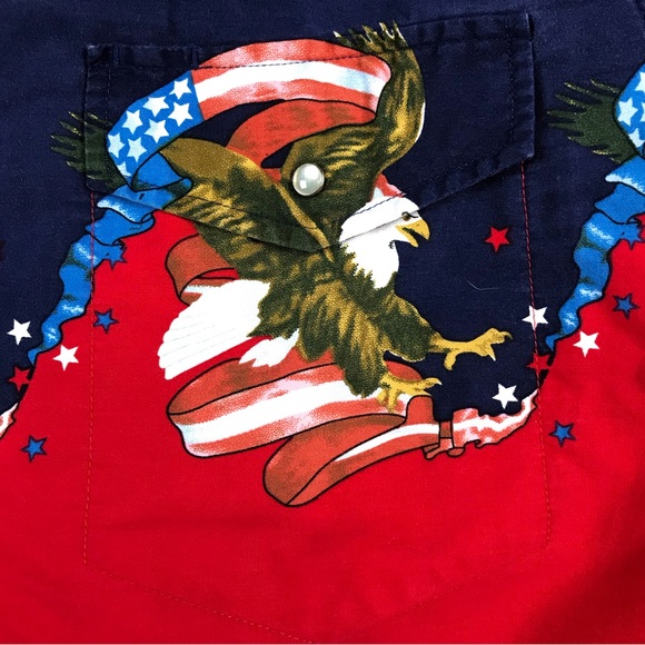 Cumberland Outfitter’s Men’s Cowboy American Patriotic Western Button Down Shirt - Picture 2 of 8
